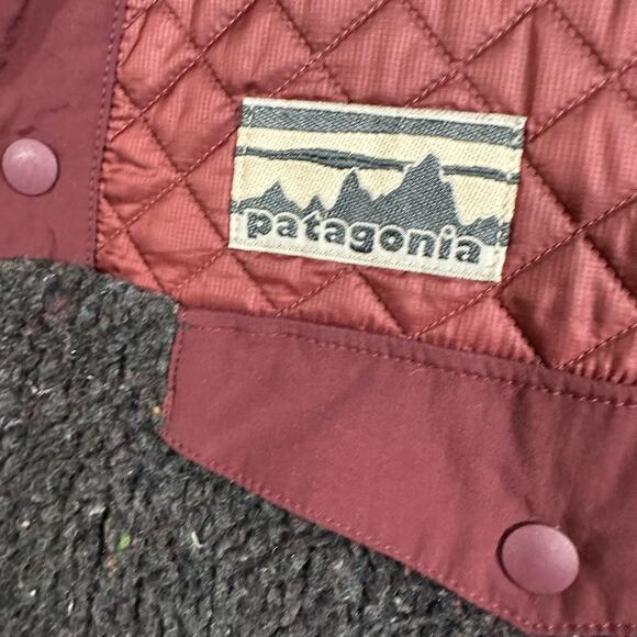 Patagonia RARE Mixed Media Snap-T Pullover Quilted Drumfire Red Ltd Edition - Picture 11 of 16